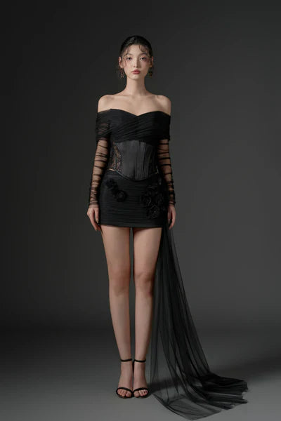 21SIX Farasha Tulle And Silk Taffeta Dress (2color)