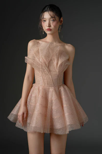 21SIX Aqrabe Glitter Tulle Dress (4color)