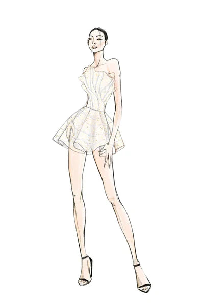 21SIX Aqrabe Glitter Tulle Dress (4color)