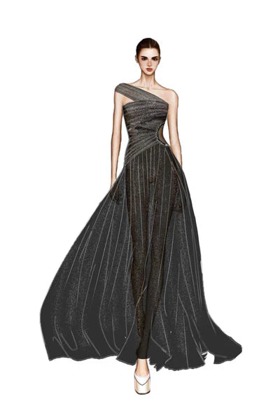 21SIX Dajajah Glitter Tulle Dress (6color)